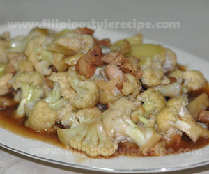 Stir Fry Cauliflower In Oyster Sauce Filipino Style Recipe