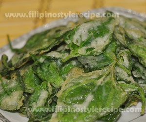 Crispy Fried Spinach Filipino Style Recipe