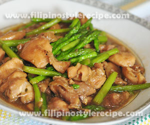 Chicken Asparagus Filipino Style Recipe